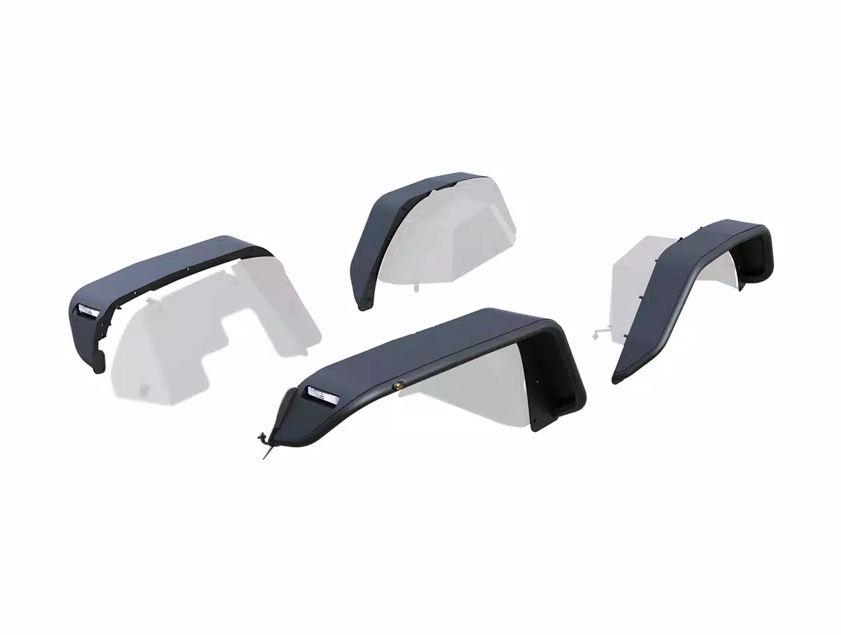 Black Horse Tubular Inner Fender Flares - Image 4